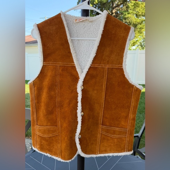 White Sherpa Jacket by Leather - Picture 1 of 7